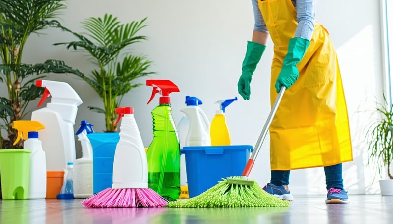 Professional house cleaning in progress by Citrine Clean